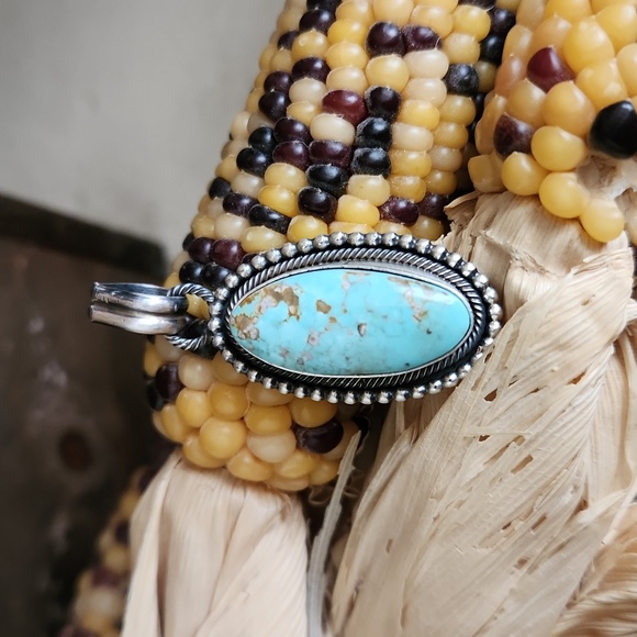 Gorgeous NWOT Native American Navajo Handmade Royston Turquoise Pendant 🩵🎁🤎 - Picture 11 of 11